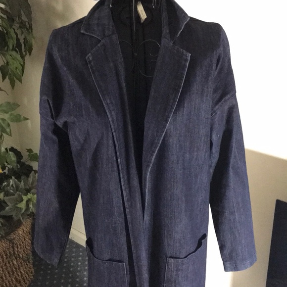 MONA B LONG DENIM COAT - Picture 3 of 4